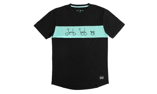 brompton T Shirt Black green XL
