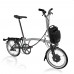 Brompton P Line Electric High+Rack, Stormgrey