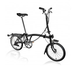 Brompton C Line Explore High+Rack+Bat, Black