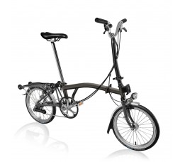 Brompton C Line Explore High+Rack+HDSV8, Black Laquer