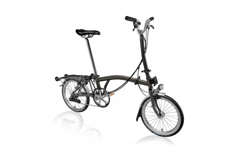 Brompton C Line Explore High+Rack+HDSV8, Black Laquer