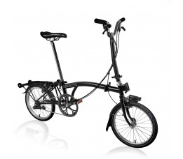 Brompton C Line Explore High+RACK+BAT, Black/Black/Black