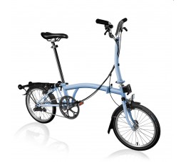 Brompton C Line Explore High+RACK+SPT, Cloudblue/Cloudblue/Black