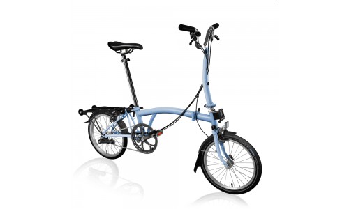 Brompton C Line Explore High+RACK+SPT, Cloudblue/Cloudblue/Black