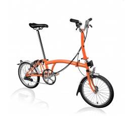 Brompton C Line Explore Mid+SPT, Fire Coral matt /Black /Zilver
