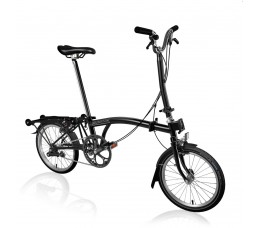 Brompton C Line Urban High+RACK+SPT, Black/Black