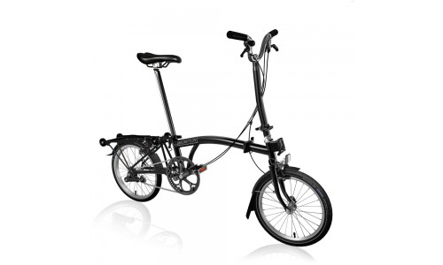 Brompton C Line Urban High+RACK+SPT, Black/Black